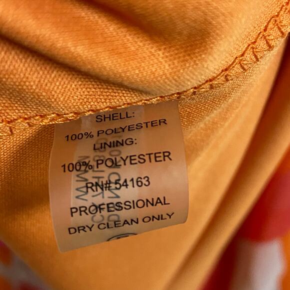 Calvin Klein Women's Watermelon Pink Geometric Georgette Shift Dress Size 20W - Picture 6 of 12